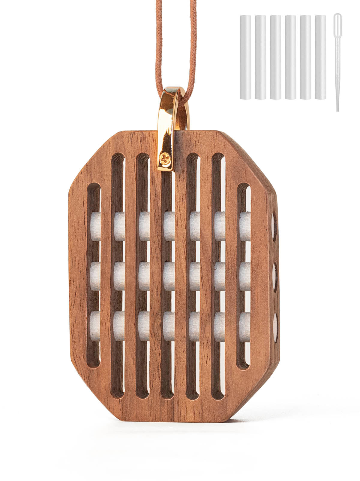 Hanging Car Air Freshener 【Custom Your Own Scent】 Wood Air Freshener Car Essential Oil Diffuser for Home Office Wardrobe Portable Aromatherapy Diffuser