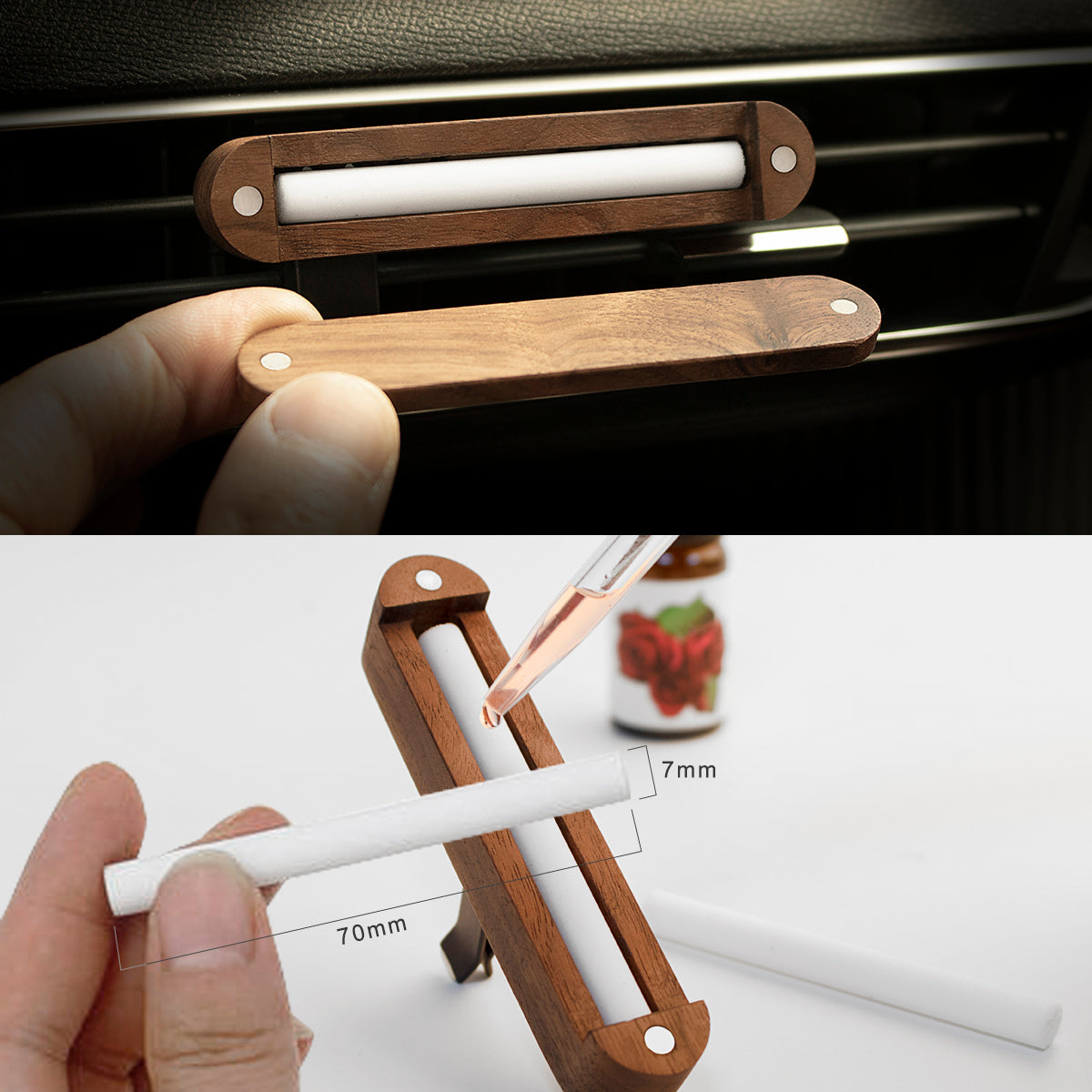 Car Air Fresheners Vent Clip 2PCS｜You can add your favorite essential oils at will to create the scent you want in the car.