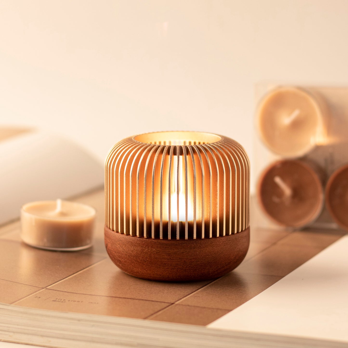 Generic Candle Holder、装飾メタルGeometric Tealight Candle Holder-Romantic ambience maker