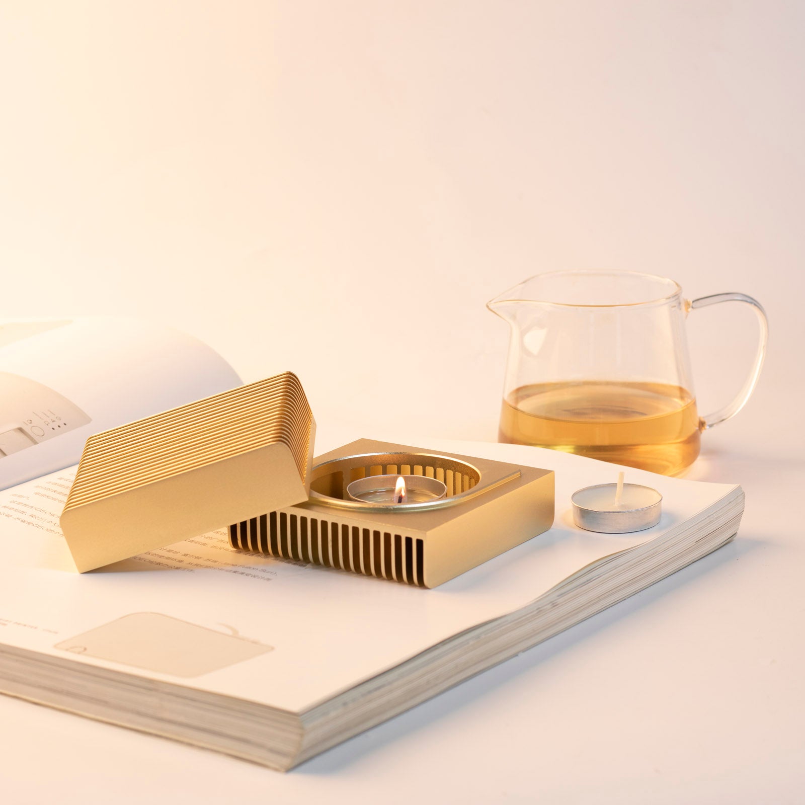 Universal Tea Warmer - Gold Aluminum Alloy Teapot Warmer Base for