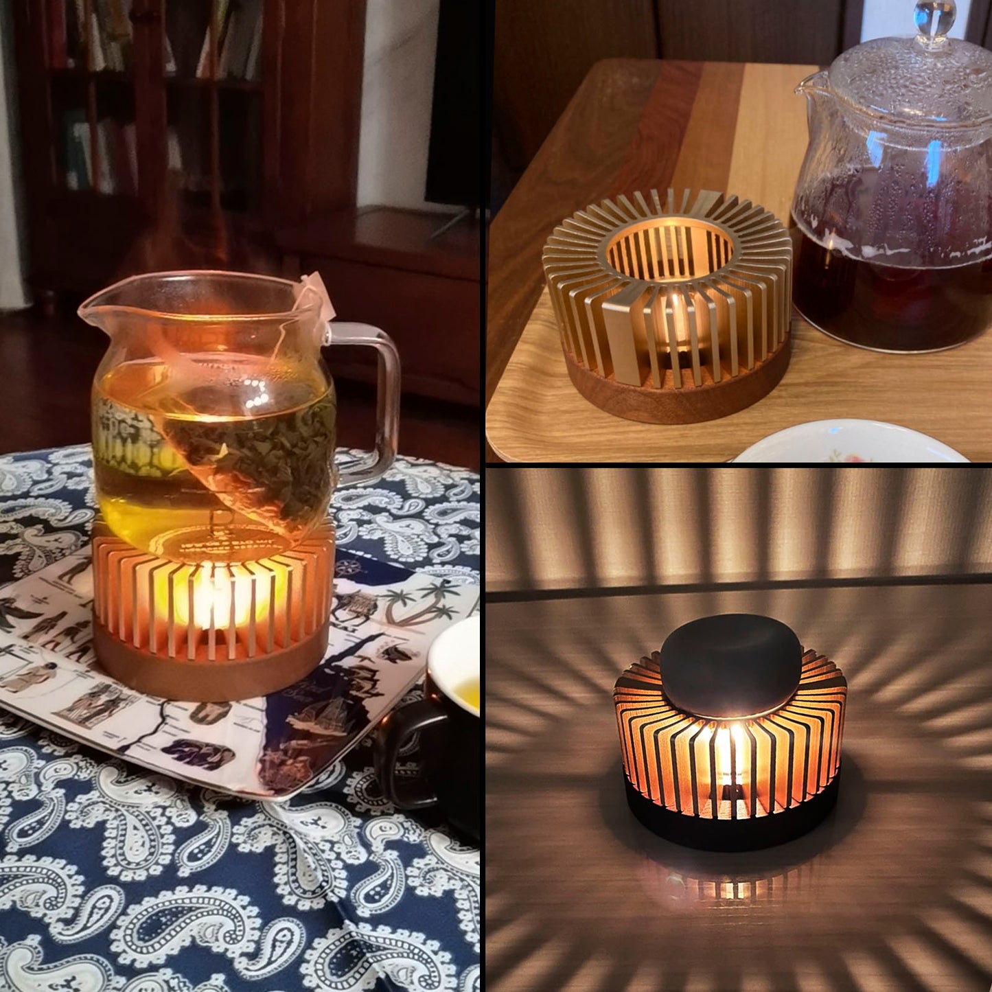 Candle tea warmer | Teapot and Food Warmer | A candlelit warmer to keep your tea toasty.