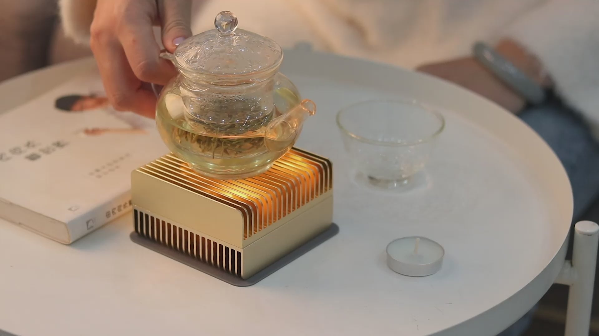 Universal Tea Warmer - Gold Aluminum Alloy Teapot Warmer Base for